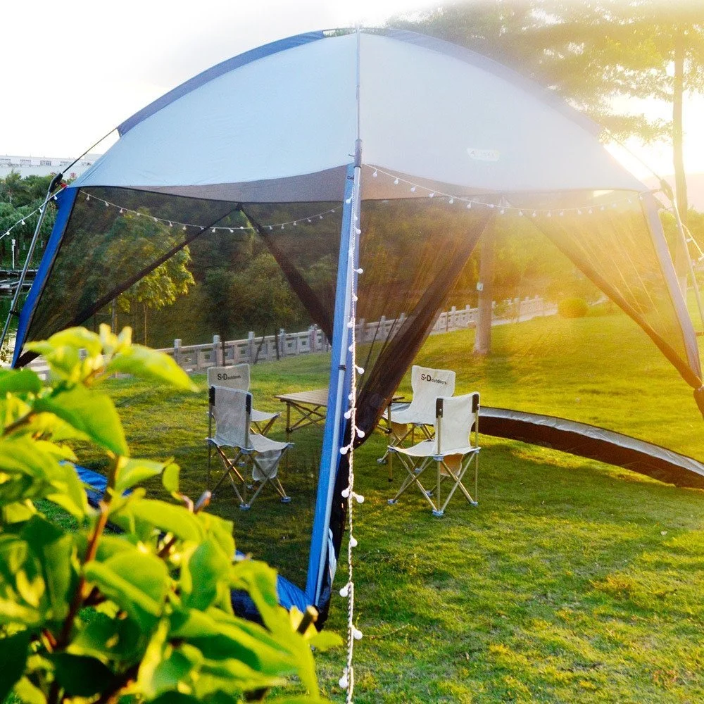 Multi-Person Beach Camping Picnic Cooking Tent Beach Portable Awning Canopy Outdoor Mesh Pergola Sunshade Ai23121