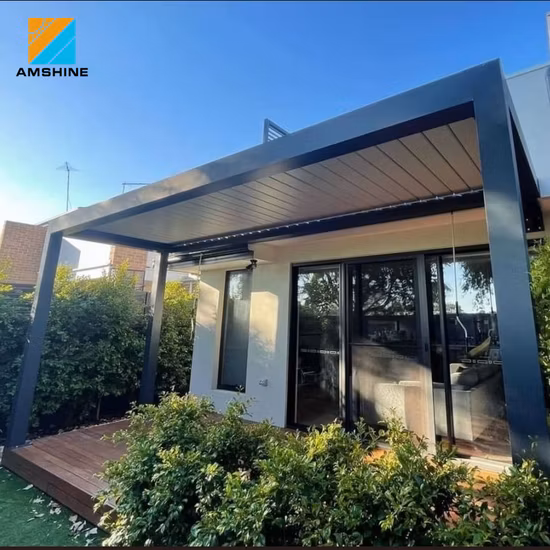 Maßgeschneiderte verstellbare Sonnenschirme für den Außenbereich, Pavillon, wasserdicht, motorisiertes Lamellendach, Aluminium-Pergola, Preis