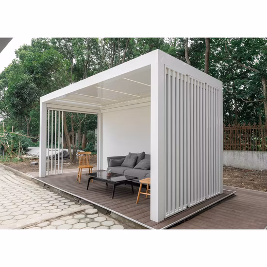 Eleganter, verstellbarer Gartenpavillon mit wasserdichtem Pergoladach